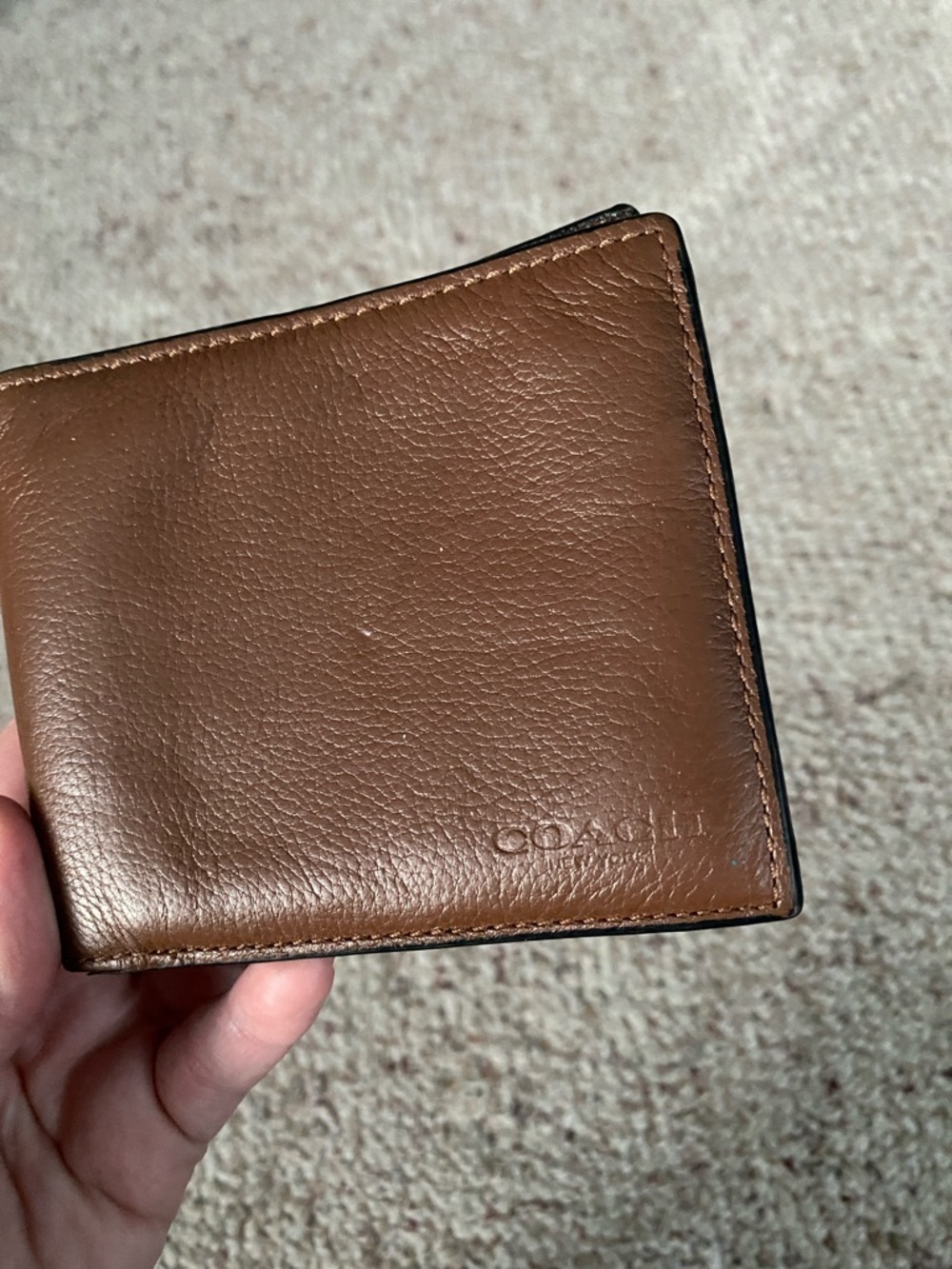FLAWED Brown Leather Wallet
